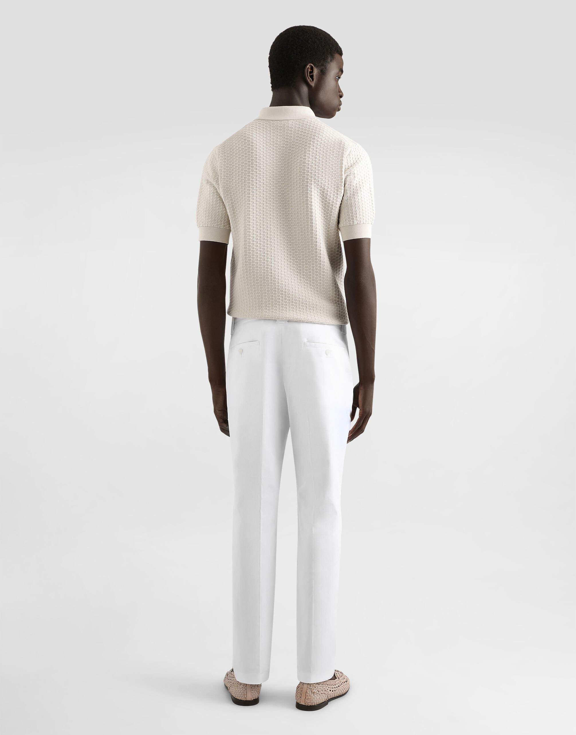 Tailored cotton pants in White for Men | Dolce&Gabbana® US
