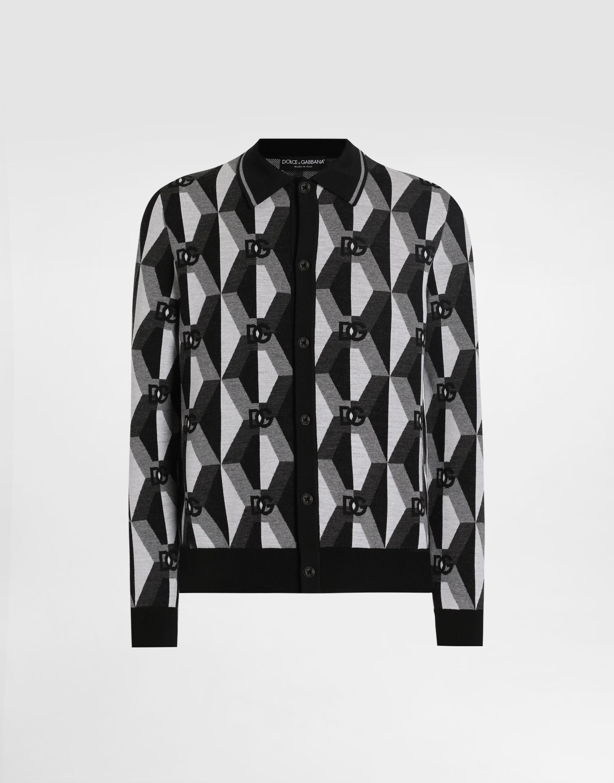 Multicolorのメンズ ウール ジャカード ポロシャツ | Dolce&Gabbana®