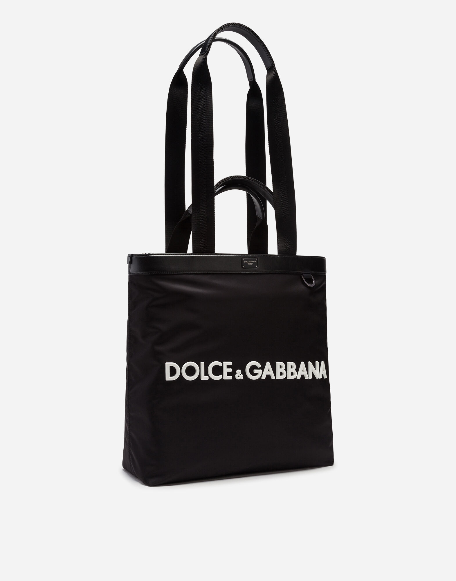 Nylon Shopping Bag with Logo - Men's Bags | Dolce&Gabbana