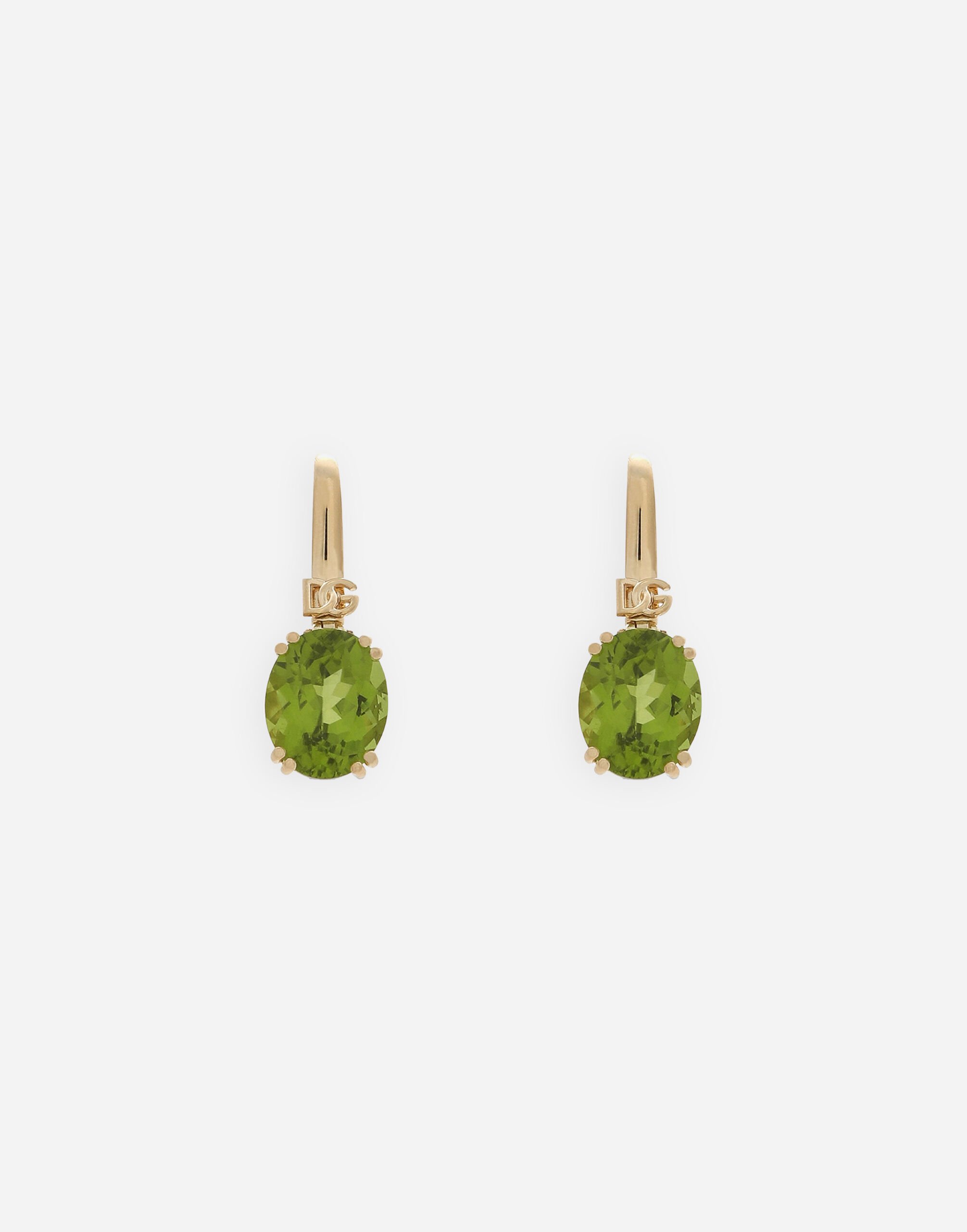 Dolce & Gabbana Anna earrings in yellow gold 18Kt and peridots Gold WERA2GWPE01
