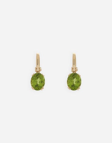 Dolce & Gabbana Anna earrings in yellow gold 18Kt and peridots White WSQA7GWSPBL