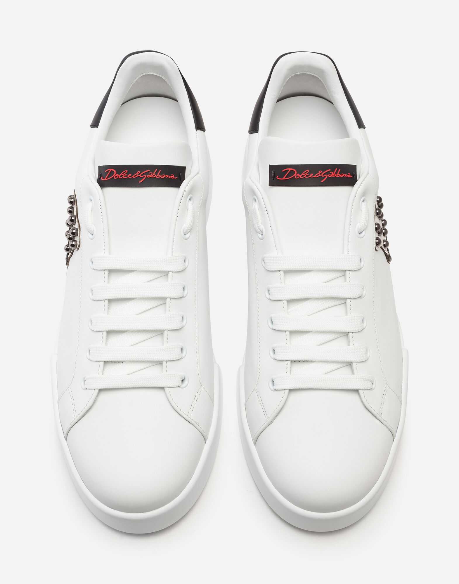 DOLCE&GABBANA PORTOFINO デザイナーズパッチ スニーカー *WHITE DOLCE & GABBANA Shoes White Crown Patch Portofino Sneakers