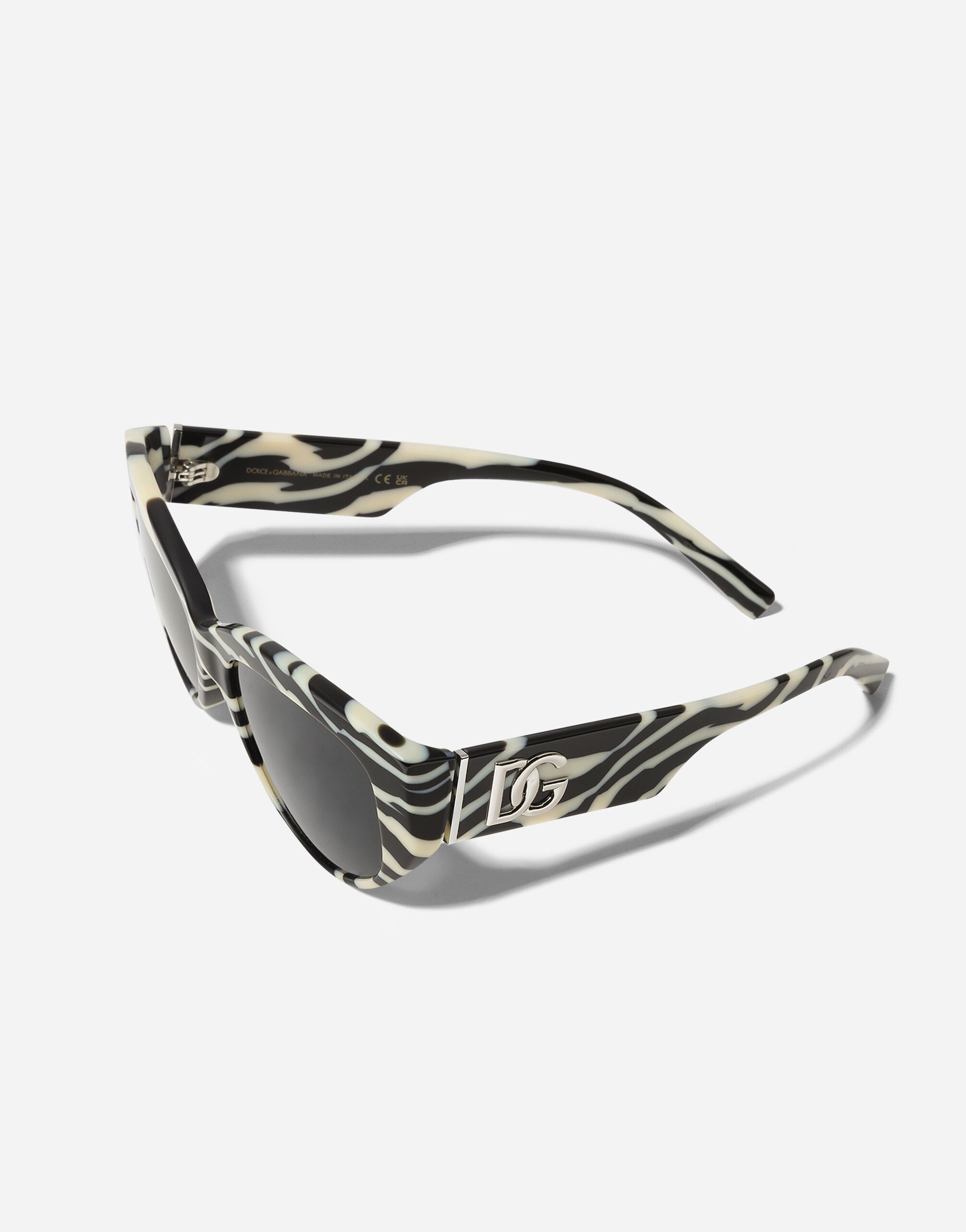 DG Crossed Sunglasses in Zebra for Women | Dolce&Gabbana® US