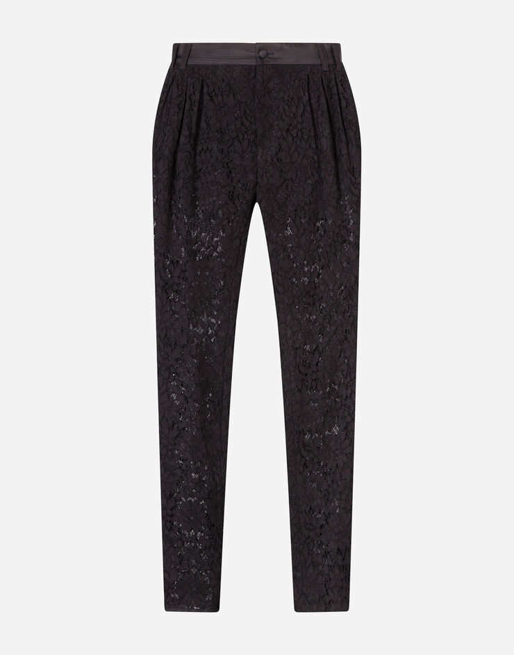Dolce & Gabbana Pants in cordonnet lace ブラック GW8QHTHLMD9
