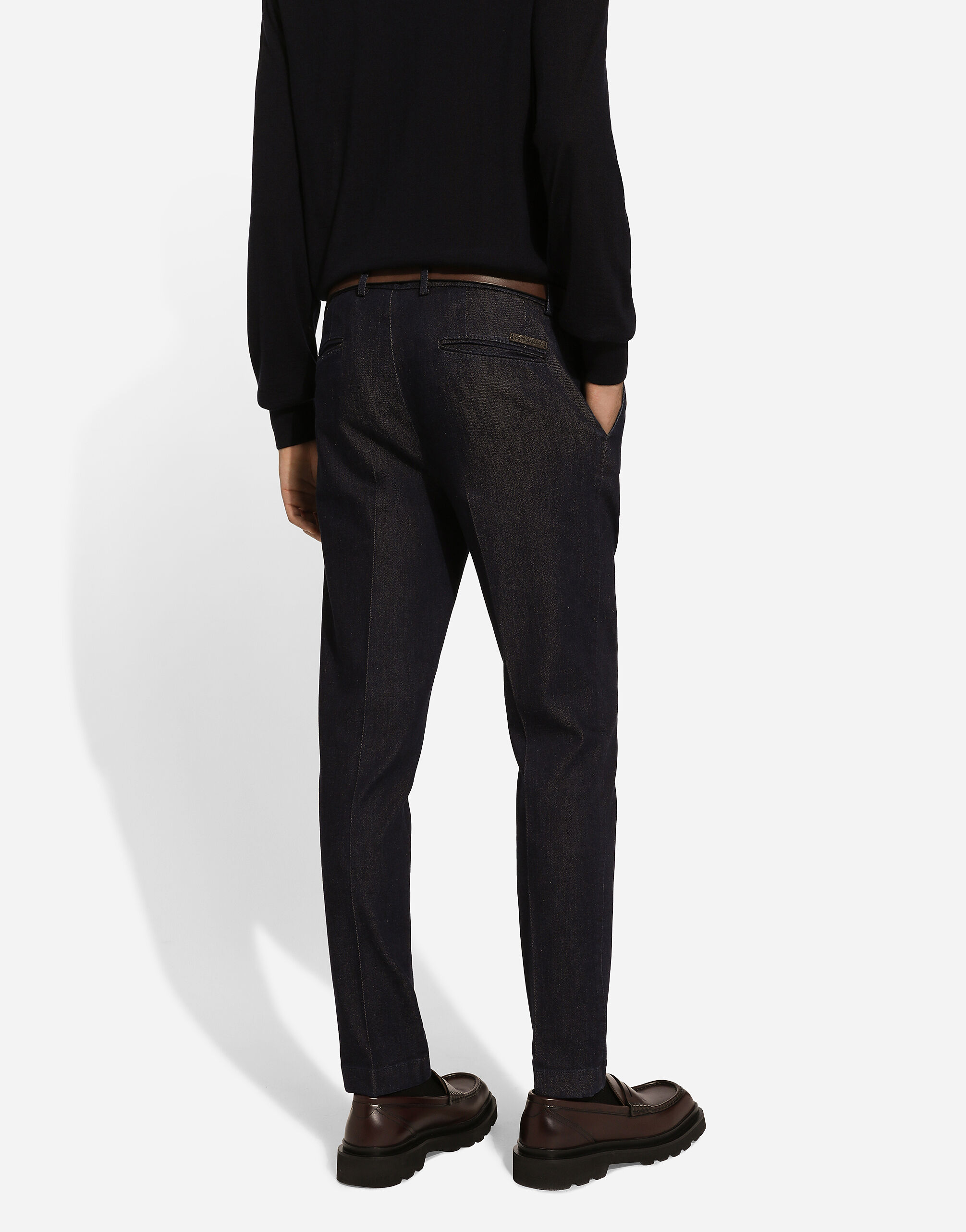 Chino jeans with pleats