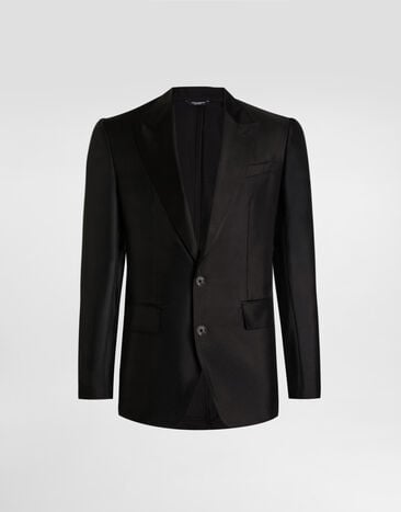 Dolce & Gabbana Sicilia light single-breasted silk twill jacket Black G2UQ8TFU10S