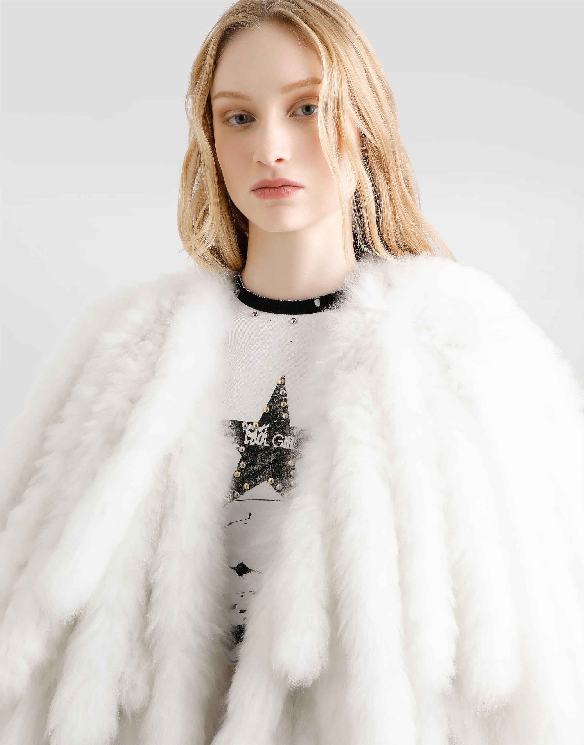 DOLCE & GABBANA アルパカコート　ドルチェアンドガッバーナ Whiteのウィメンズ アルパカ コート | Dolce&Gabbana®