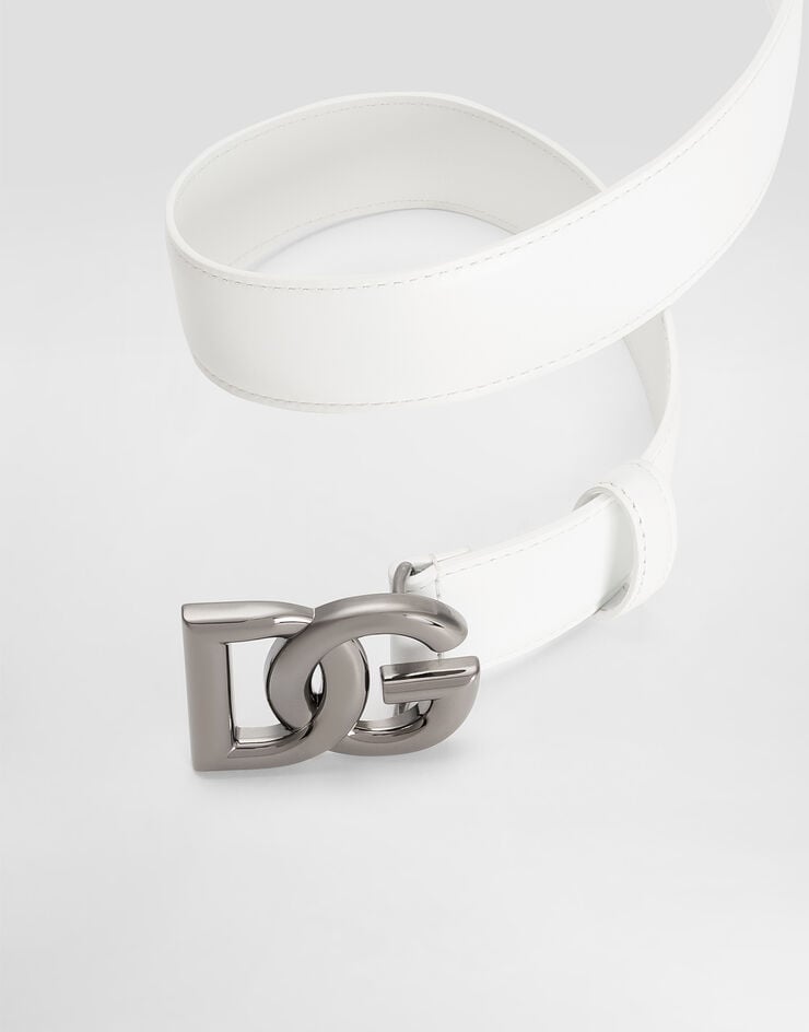 Dolce & Gabbana Ceinture à boucle logo DG Blanc BC4693AQ765