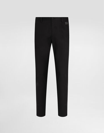 Dolce & Gabbana Tailored cotton pants Brown G5MM6TFUFLL