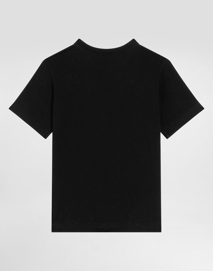 Dolce & Gabbana T-shirt en jersey à manches courtes et imprimé Dolce&Gabbana Noir L4JTHUG7PBN