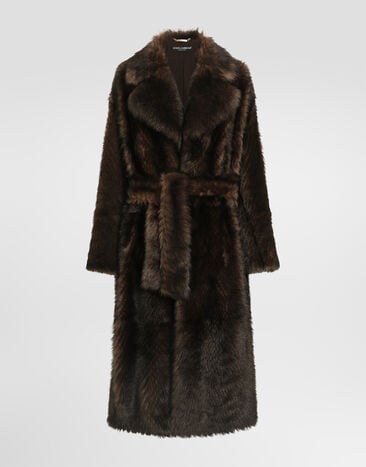 Dolce & Gabbana Single-breasted shearling coat Dolce & Gabbana Single-breasted shearling coat G050SLFUP89