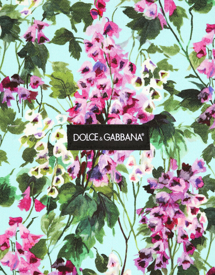 Dolce & Gabbana حقيبة تسوق من قماش كانفاس بطبعة زهرة الغريس مطبعة GZ031AGI898