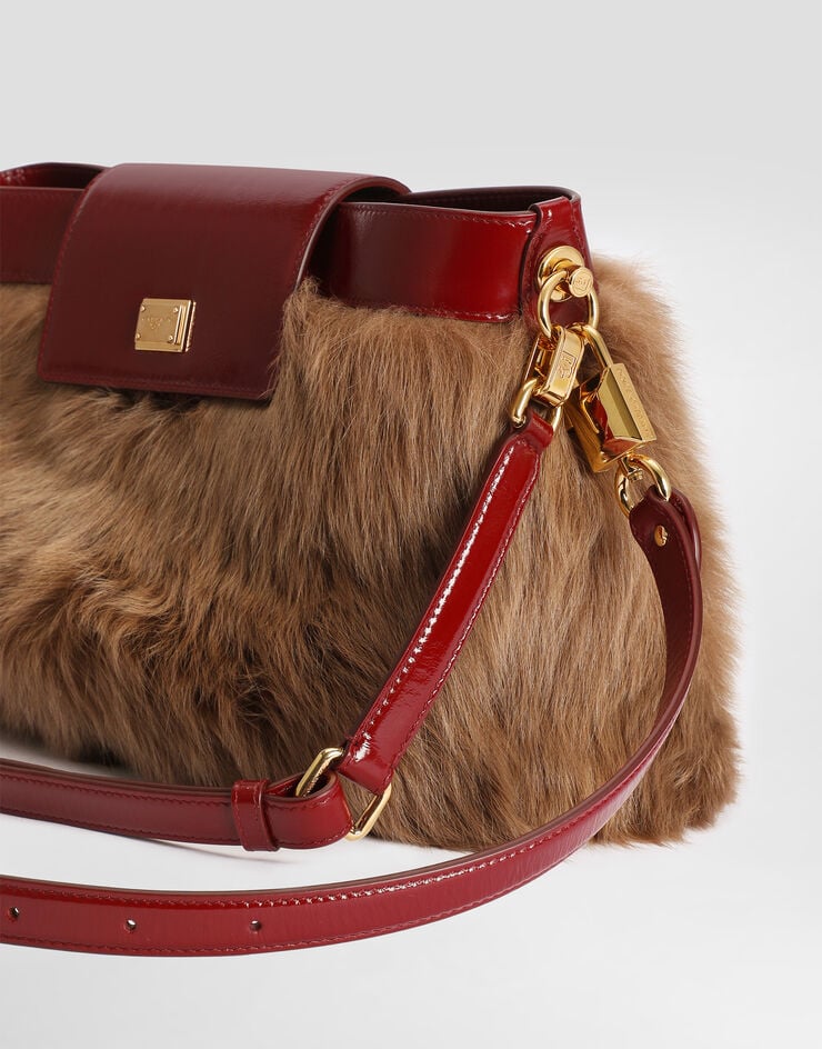 Dolce & Gabbana Vittoria fur and calfskin shoulder bag Dolce & Gabbana Vittoria fur and calfskin shoulder bag Multicolor BB7941A0736