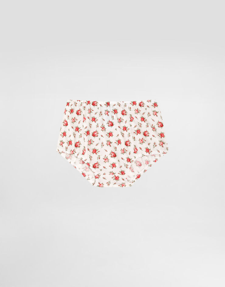 Dolce & Gabbana Vestido en popelina con estampado de pequeñas rosas Dolce & Gabbana Vestido en popelina con estampado de pequeñas rosas Multicolor L24DQ4HS5UB