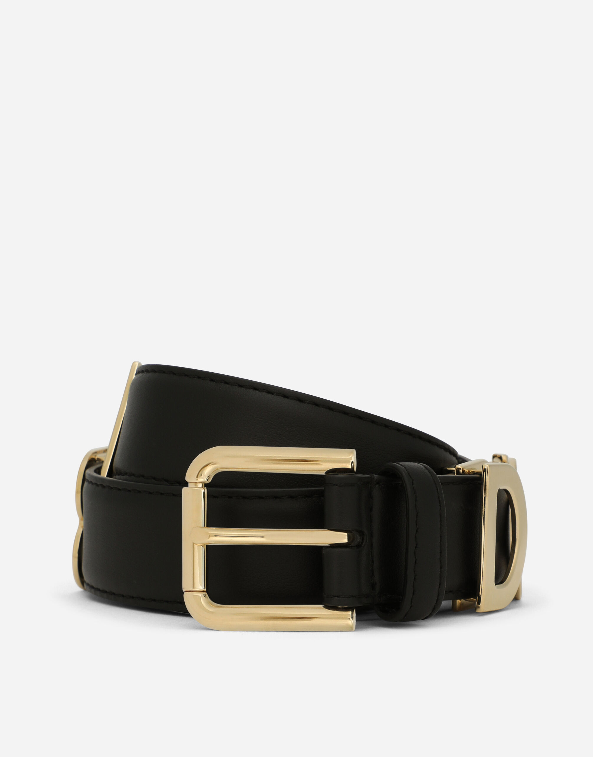 Dolce & Gabbana KIM DOLCE&GABBANA Calfskin belt with lettering Multicolor BE1588AD986