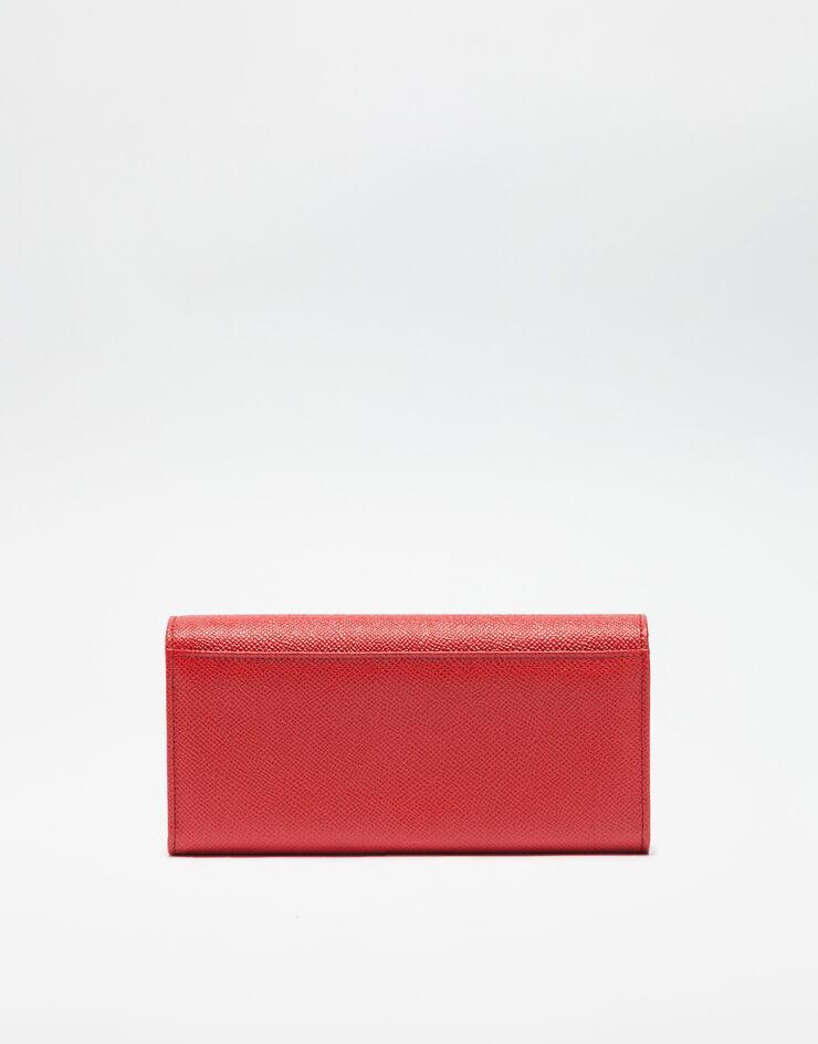 Dolce & Gabbana Continental wallet in dauphine leather Red BI0087A1001