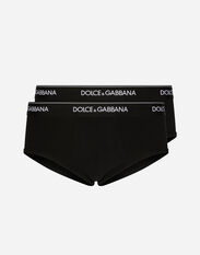 Dolce & Gabbana Stretch cotton Brando briefs two-pack Black M3A27TFU1AU