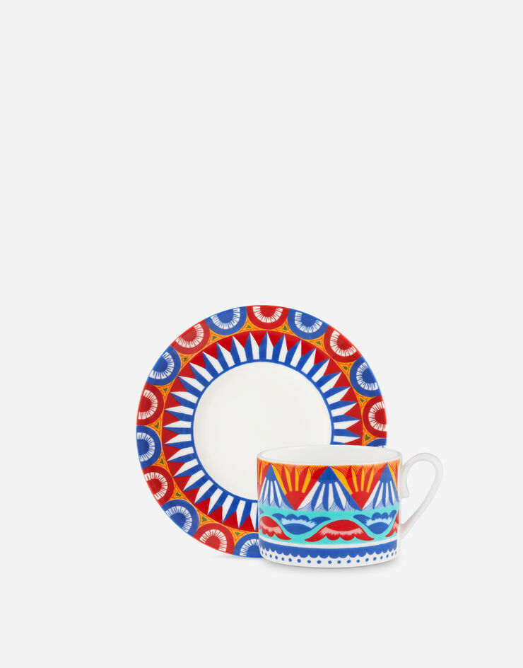 Dolce & Gabbana Чайная чашка с блюдцем из тонкого фарфора разноцветный TC0S06TCA11