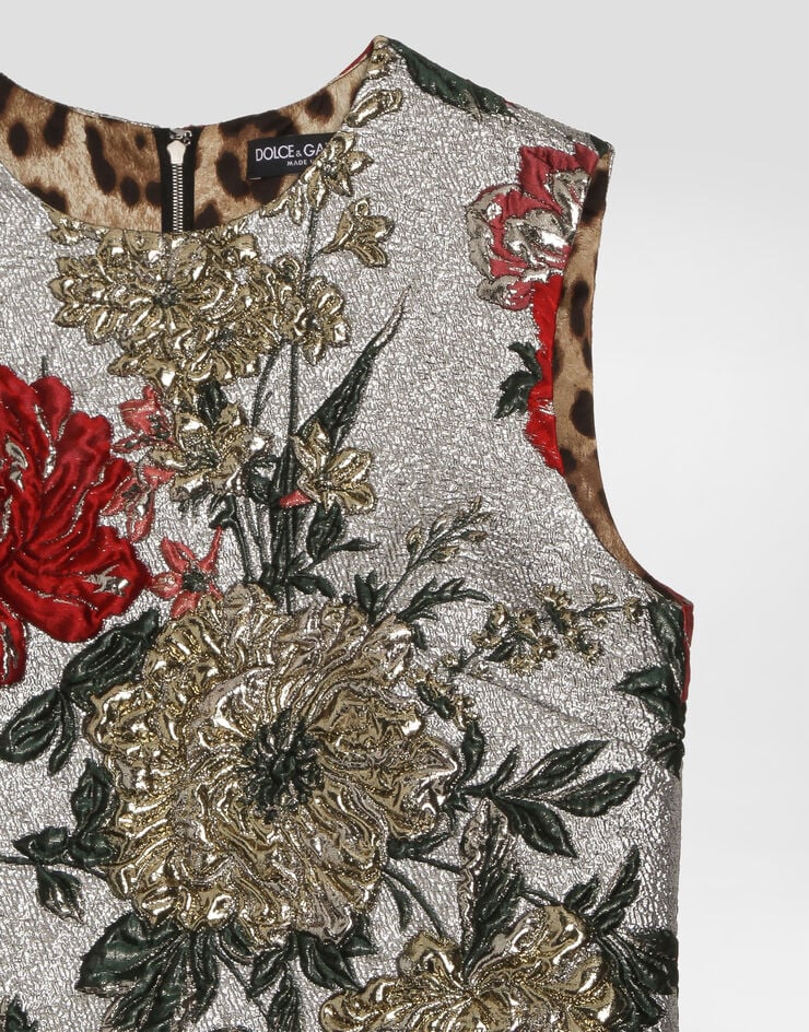 Dolce & Gabbana Floral jacquard dress Multicolor F6AMRTHJMRI