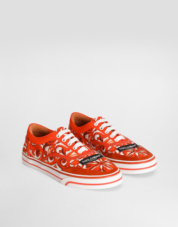 Dolce & Gabbana Sneaker DG Sailing in canvas stampa maiolica Multicolore CK2399A0753