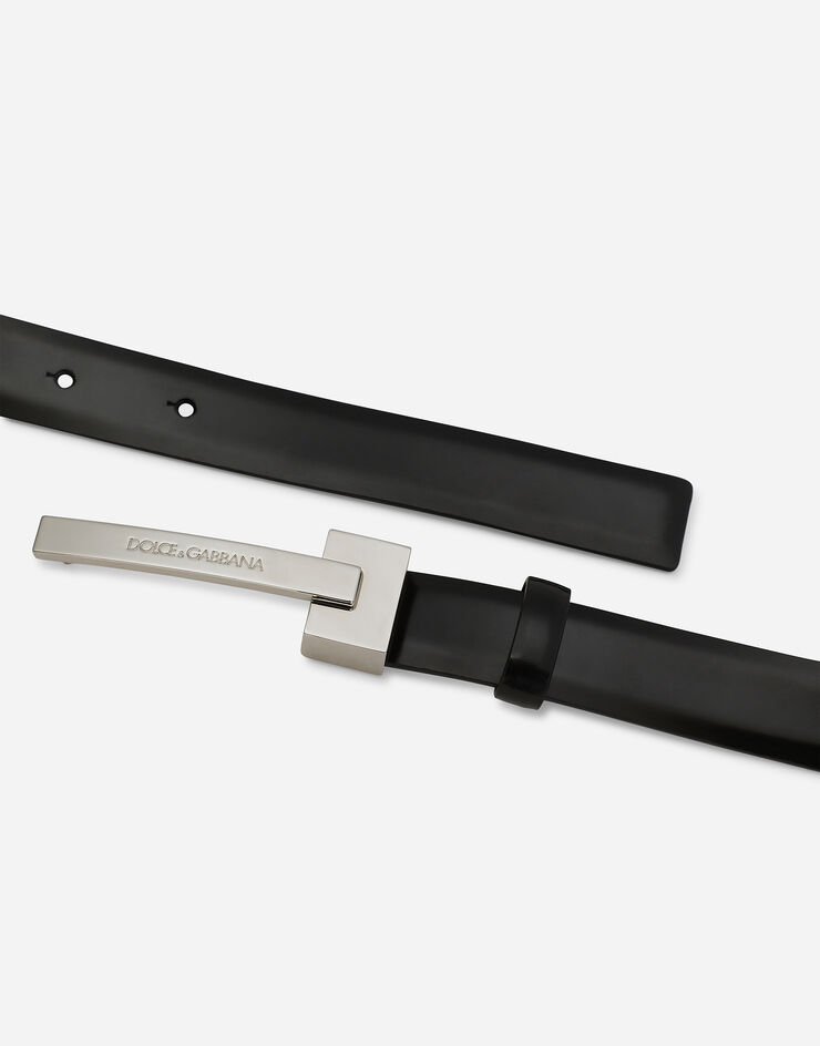 Dolce & Gabbana Brushed calfskin belt Black BC4870AI935