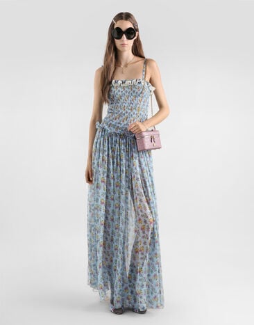 Dolce & Gabbana Robe en chiffon à imprimé petites fleurs Multicolor F612DTIS10C
