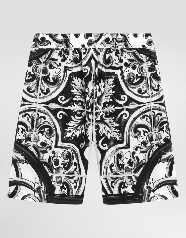 Dolce & Gabbana Majolica-print cotton poplin bermuda shorts Multicolor L43Q47FI5JF