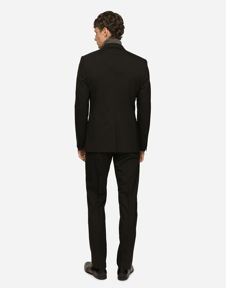 Dolce & Gabbana Double-breasted stretch wool martini-fit suit Dolce & Gabbana Double-breasted stretch wool martini-fit suit Black GK7SMTFUBFT
