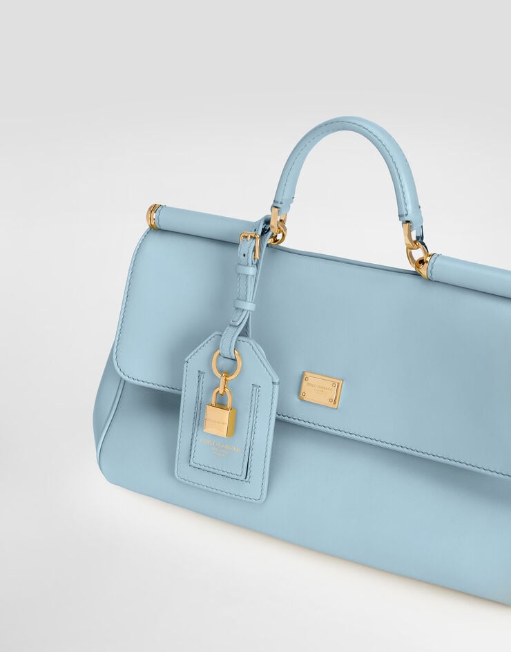Dolce & Gabbana Medium My Sicily handbag in plongé calfskin Azure BB7782B7321