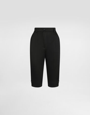 Dolce & Gabbana Stretch techno ottoman trousers Black FTDBYTFUUC8