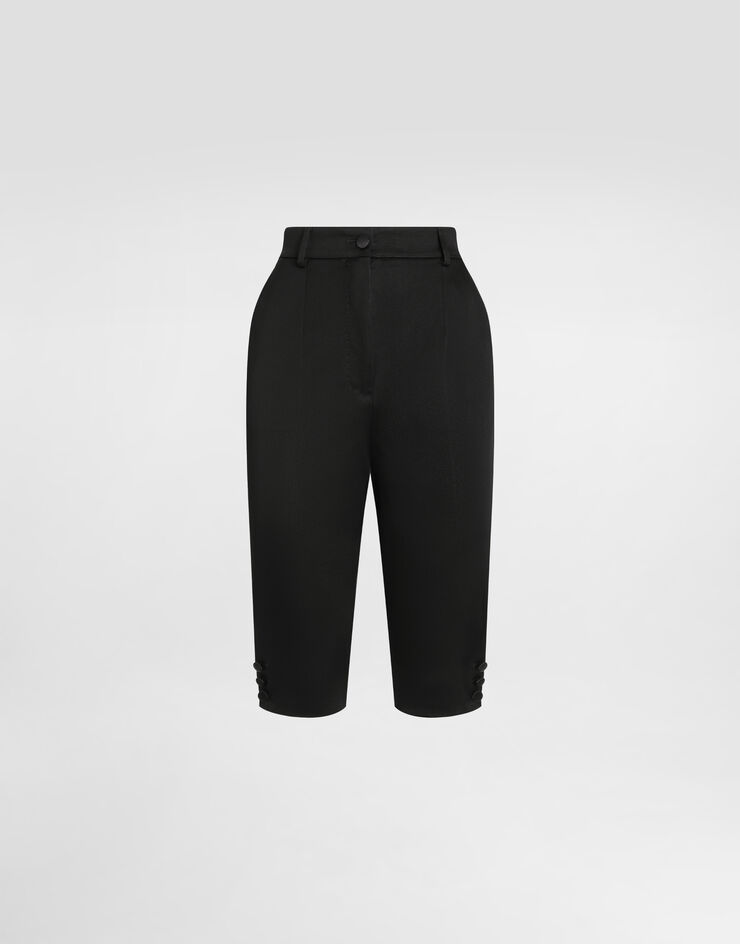 Dolce & Gabbana Stretch techno ottoman trousers Black FTDBYTFUUC8