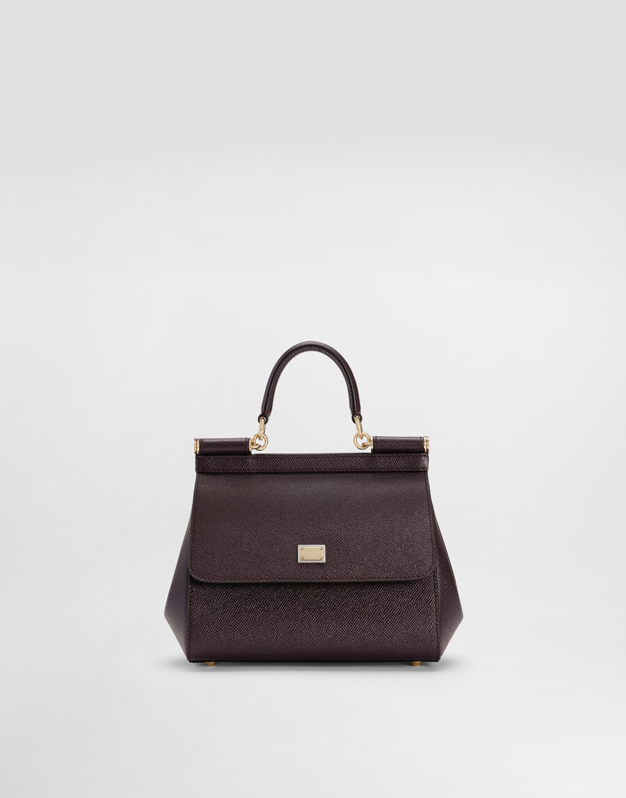 Small Sicily handbag in dauphine calfskin