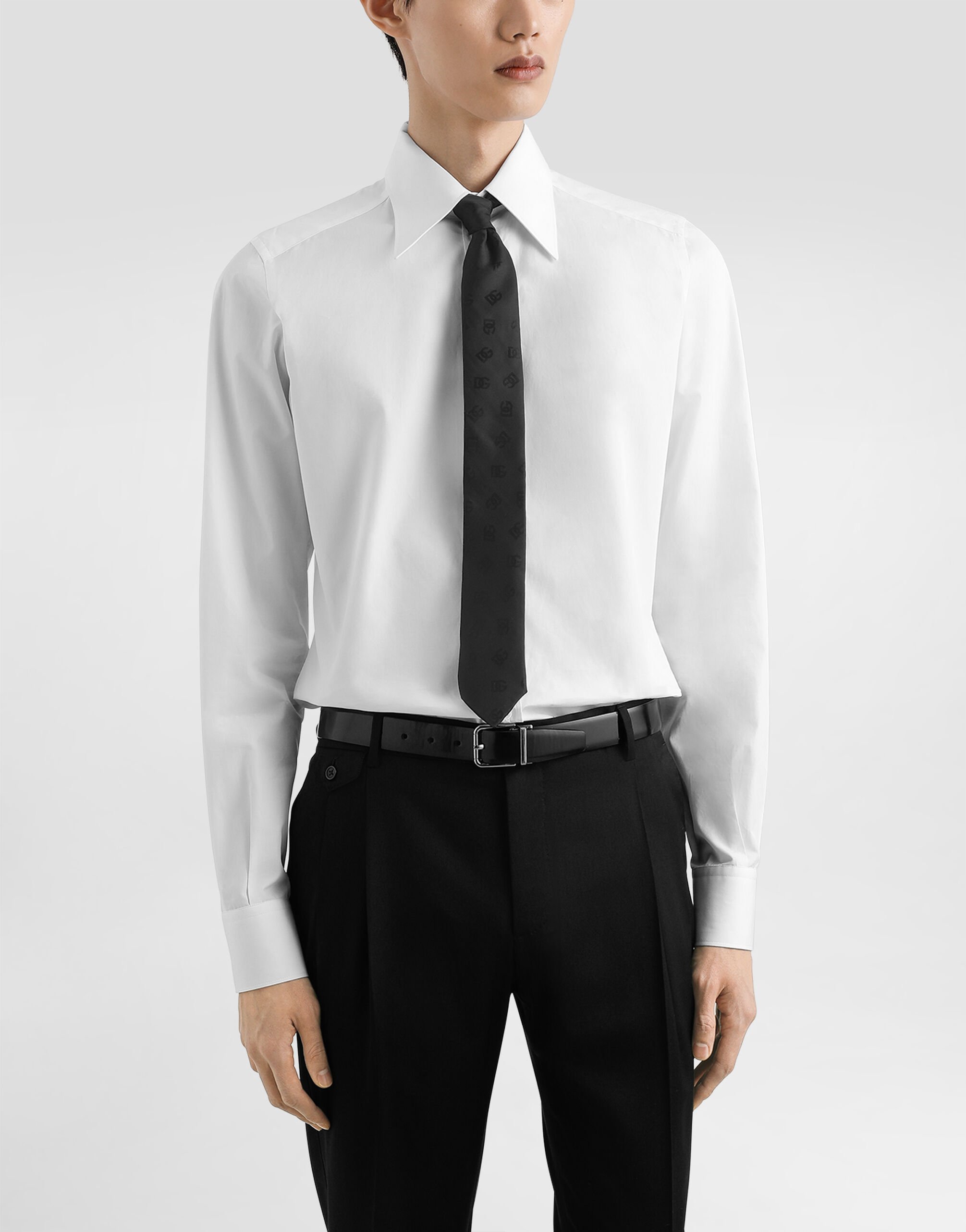 DOLCE＆GABBANA ドルガバ 黒 ネクタイ BK ナロータイ 6cm ブラックのメンズ DGロゴ ジャカード ネクタイ | Dolce&Gabbana®