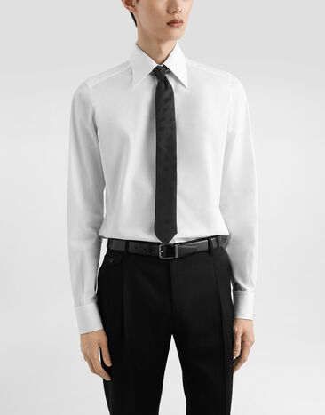 Dolce & Gabbana DG logo jacquard tie Black GT149EFJ1JY