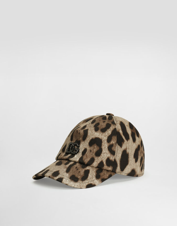 Dolce & Gabbana Leopard-print stretch drill baseball hat Dolce & Gabbana Leopard-print stretch drill baseball hat Print LB4H52FSFAG