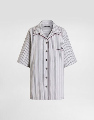 Dolce & Gabbana Striped poplin shirt Multicolor F5U31TFR51X