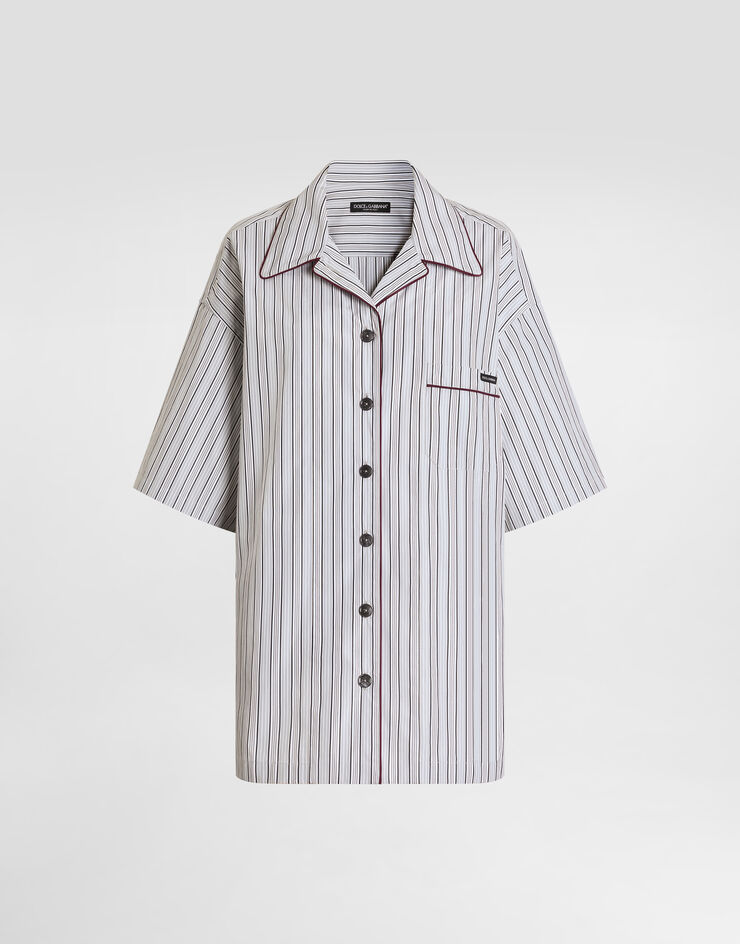 Dolce & Gabbana Striped poplin shirt Multicolor F5U31TFR51X