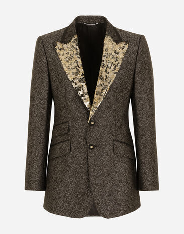 Dolce & Gabbana Chaqueta beat jacquard lamé Multicolor G2QF6ZFJMPN