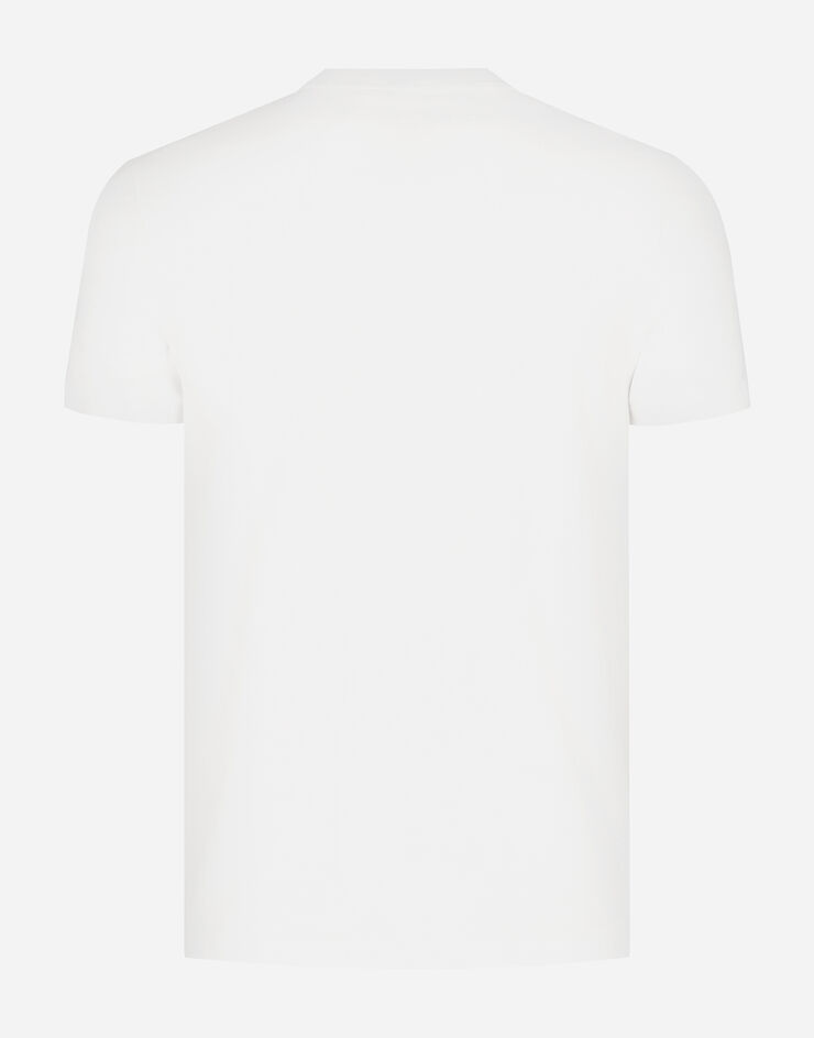 Bi-elastic t-shirt in cotton jersey in White for | Dolce&Gabbana® US