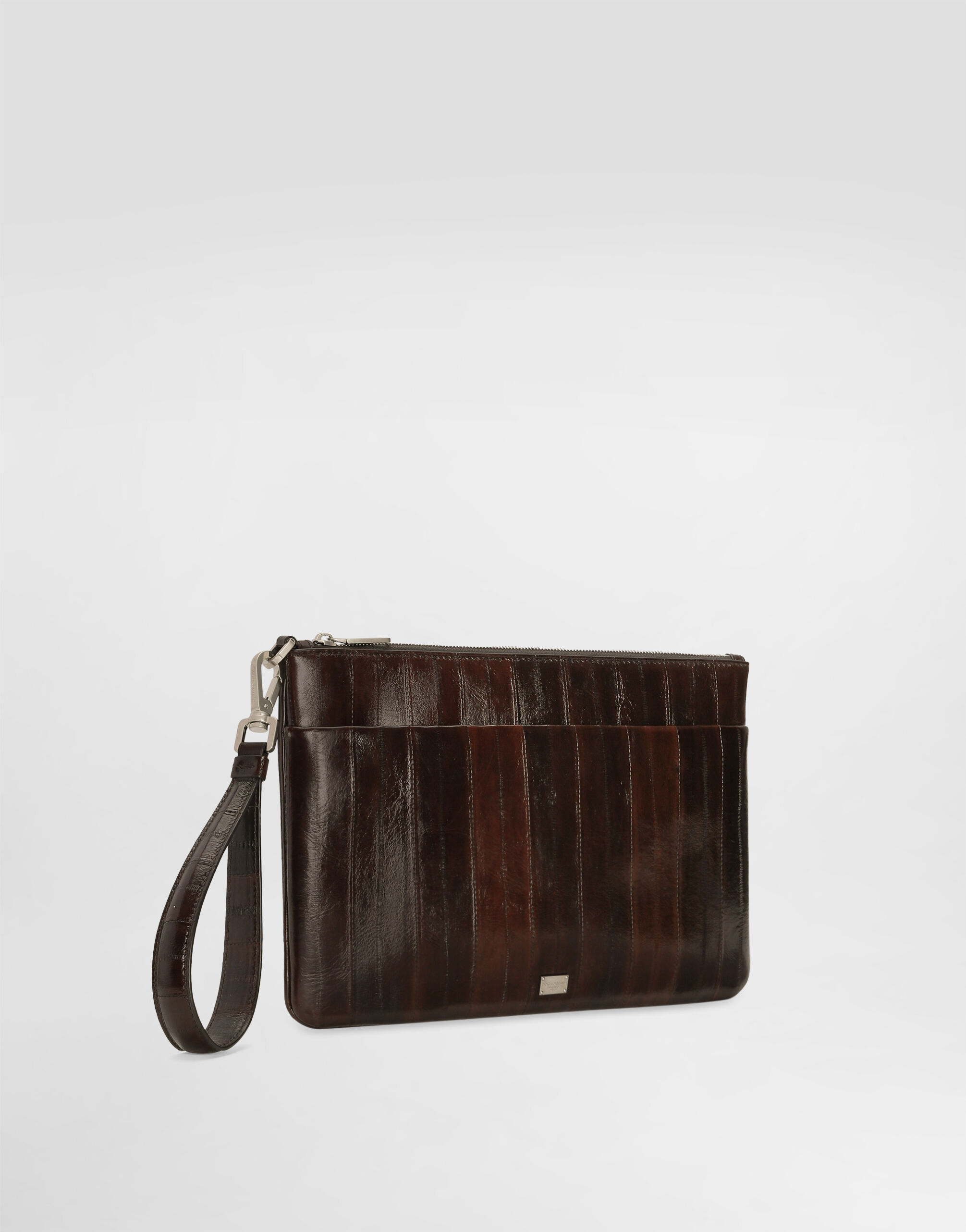 Eel leather necessaire in Brown for Men | Dolce&Gabbana® US