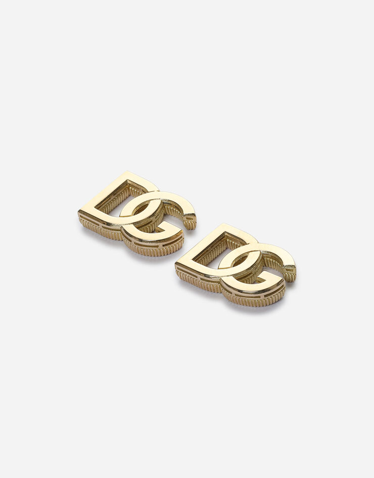 Dolce & Gabbana 18kt 옐로 골드 로고 이어링 옐로 골드 WEMY2GWYE01