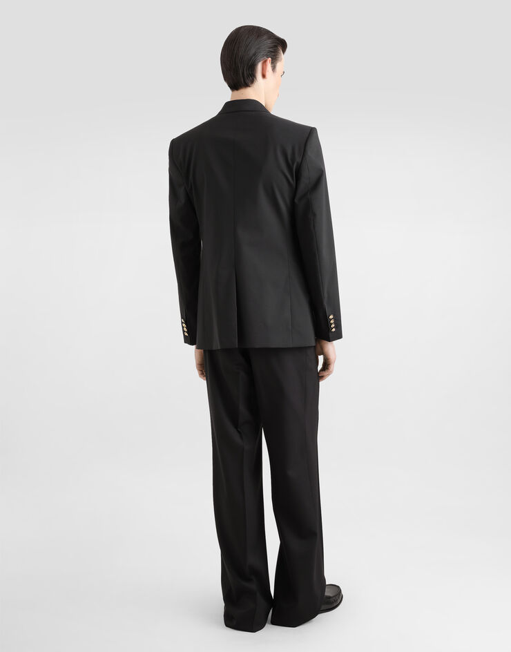 Dolce & Gabbana Zweireihiger Anzug Martini aus Wolle Schwarz GKPRMTGJ076