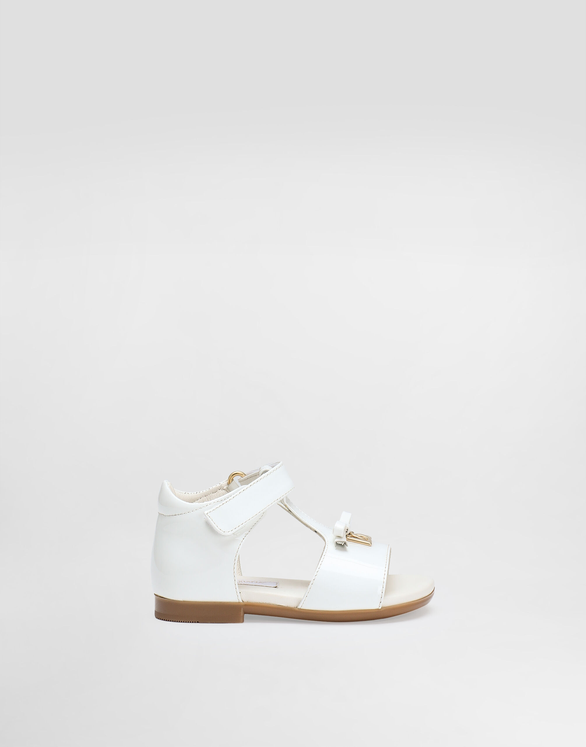 Patent leather sandals in White for Girls | Dolce&Gabbana® US