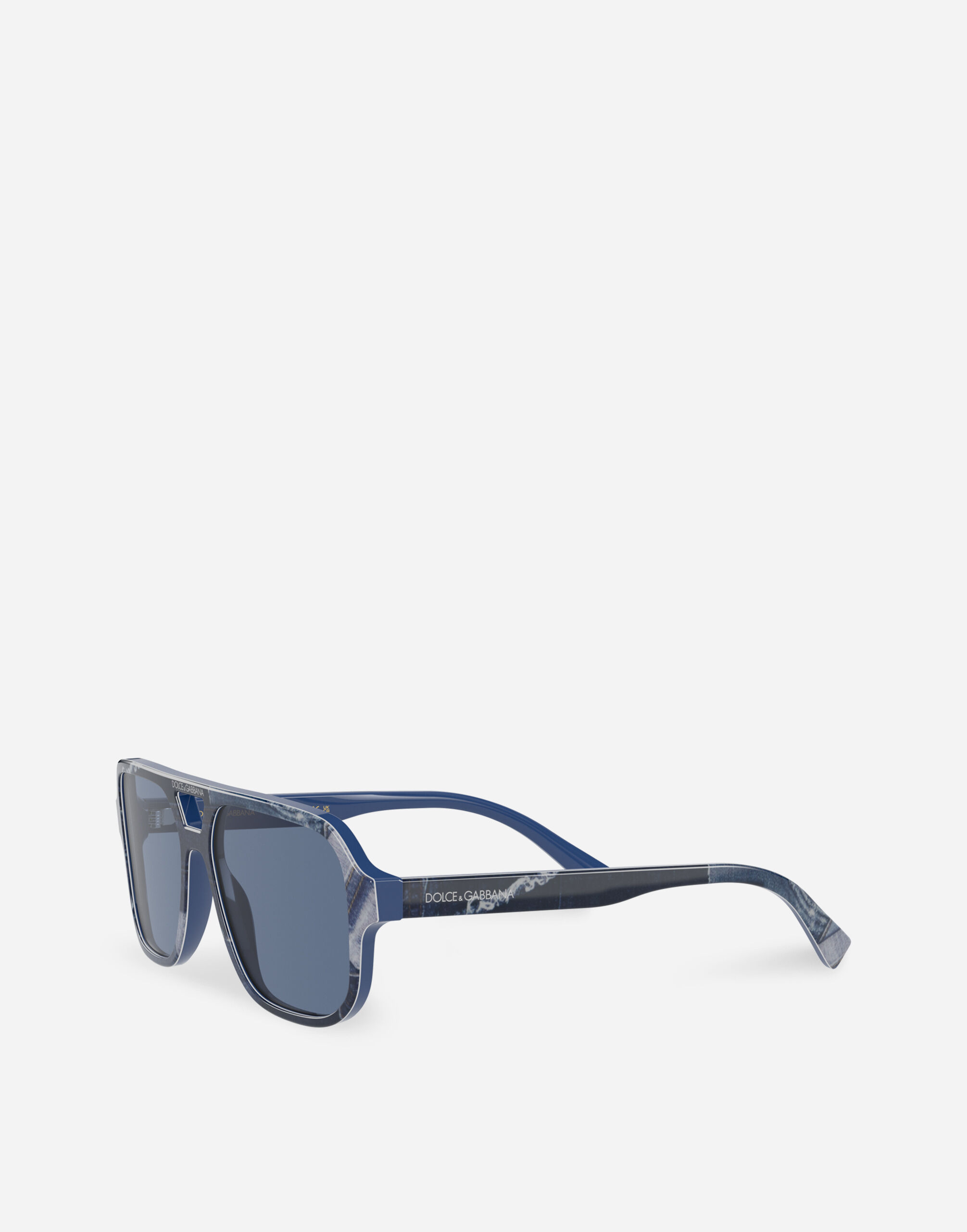 【DOLCE & GABBANA】 Denim Patchwork sunglasses in Denim for Boys | Dolce&Gabbana®