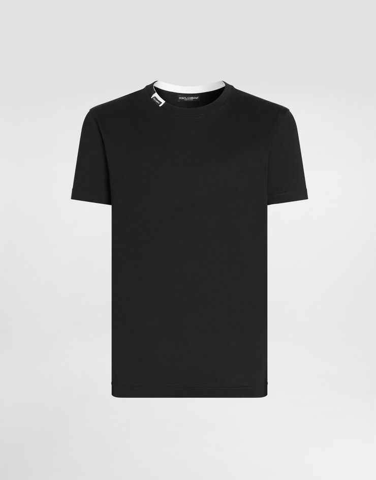 Dolce & Gabbana Футболка из джерси Blue G8TW5TFU7EQ