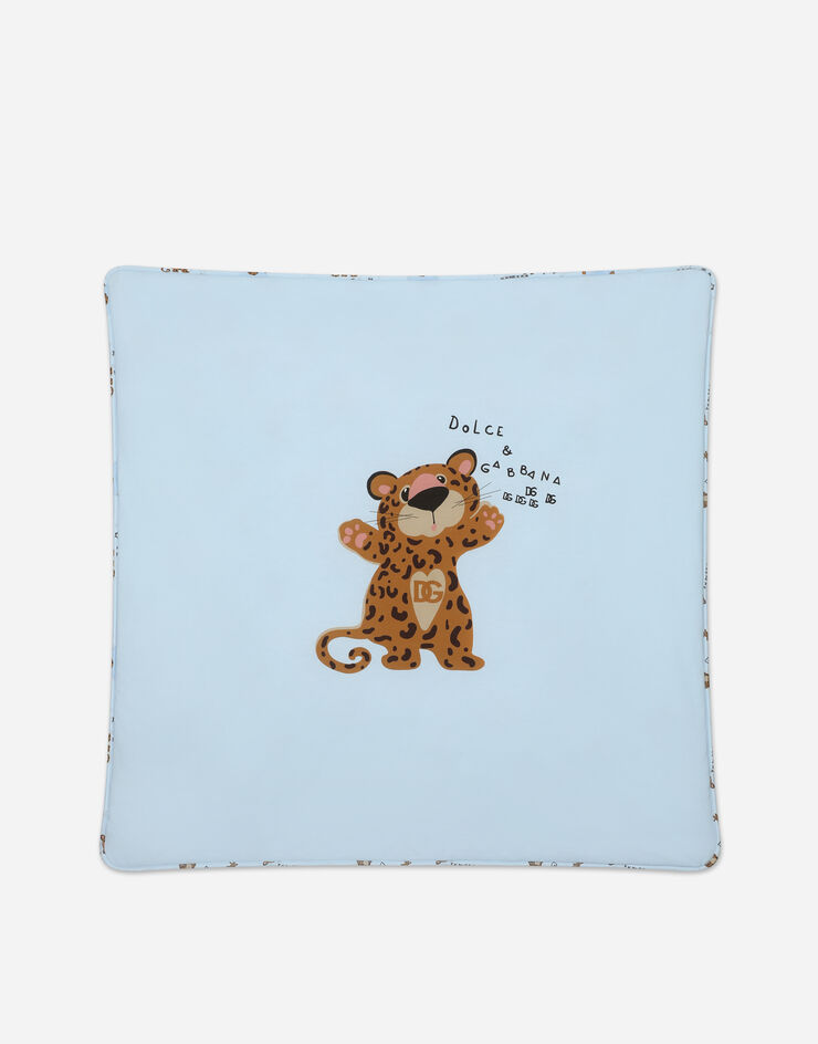 Dolce & Gabbana Baby leopard-print jersey blanket Azure LNJA88G7G0H