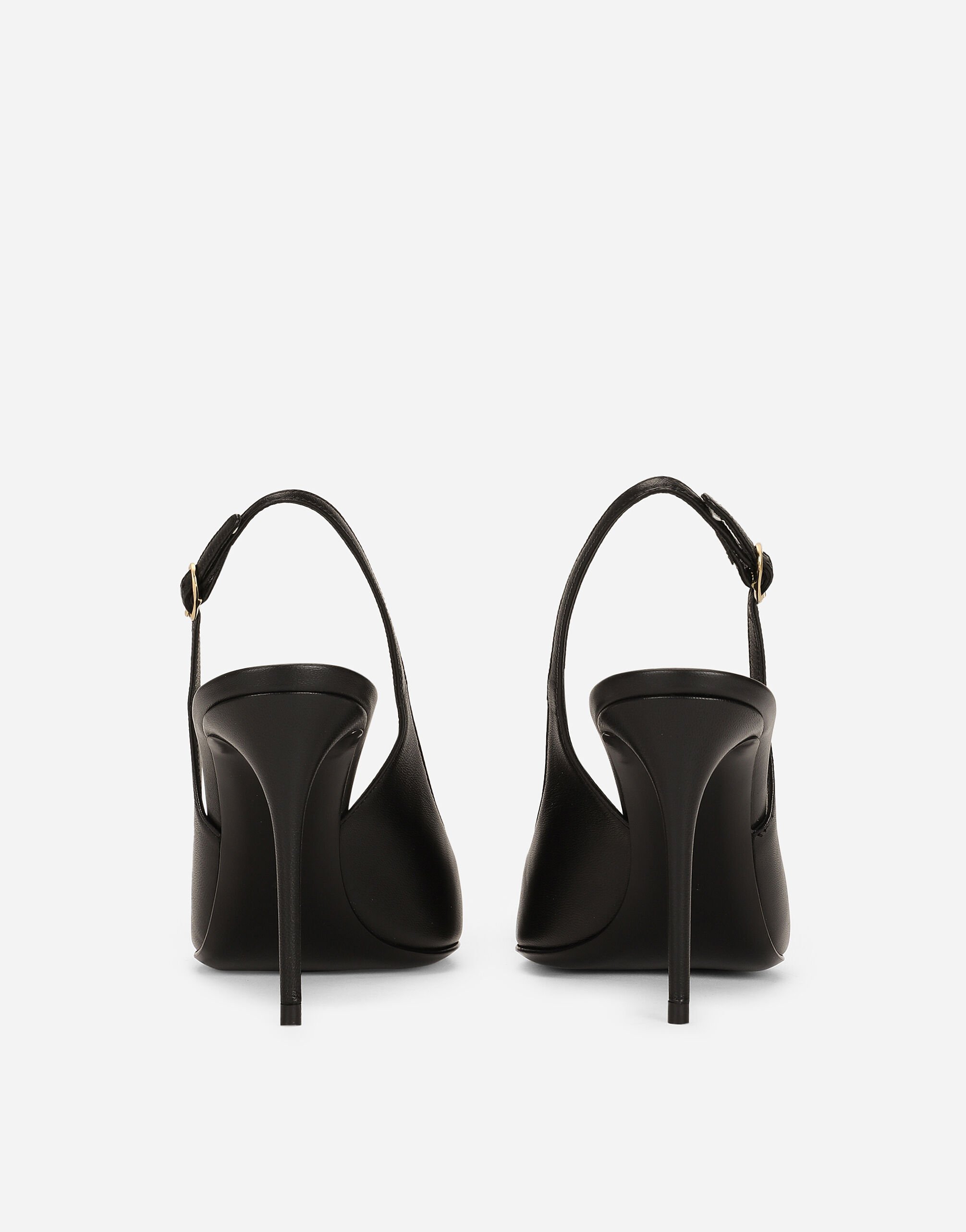 Nappa leather slingbacks in Black for Women | Dolce&Gabbana® US