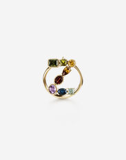 Dolce & Gabbana Rainbow alphabet Z ring in yellow gold with multicolor fine gems Gold WRMR1GWMIXB