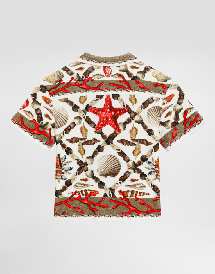 Dolce & Gabbana Shell-print cotton terry shirt Multicolor L4JS49II7HV