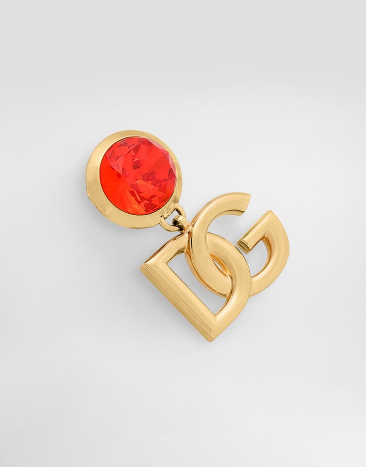 Dolce & Gabbana Clip-Ohrringe mit Logo Orange WER6M2W1111